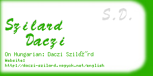 szilard daczi business card